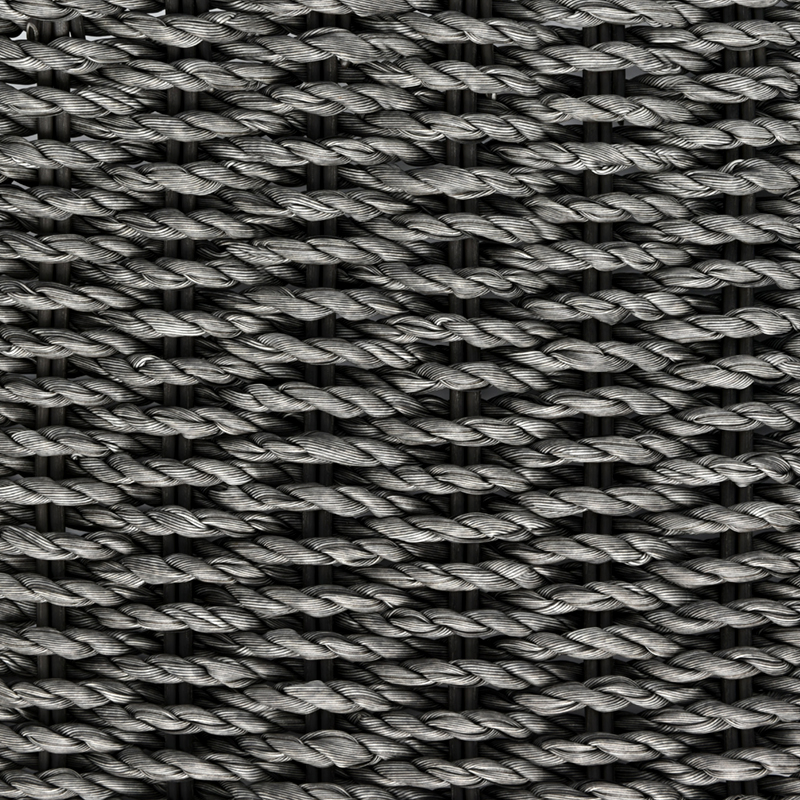 Buy Twisted artificial rattan material black BM-70046